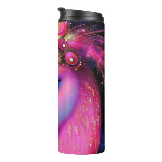 Cosmic Flamingo Queen Thermosbeker (Geroteerd rechts)