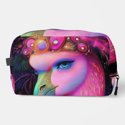 Cosmic Flamingo Queen Toilettasje (Voorkant)