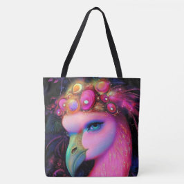 Cosmic Flamingo Queen Tote Bag