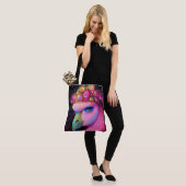Cosmic Flamingo Queen Tote Bag (Op model)