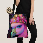 Cosmic Flamingo Queen Tote Bag (Dichtbij)