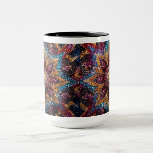 Cosmic Floral – Galaxy-Inspired Mug Mok (Midden)
