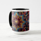 Cosmic Floral – Galaxy-Inspired Mug Mok (Voorkant links)