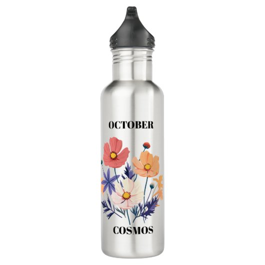 Cosmic Flow • October Birth Flower Water Bottle Waterfles (Rechts)