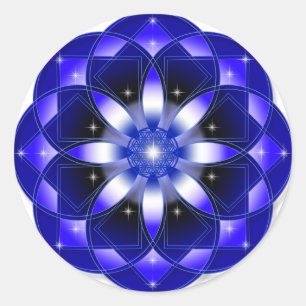 Cosmic Flower Ronde Sticker