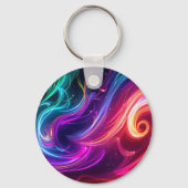 Cosmic Flowing Swirls Sleutelhanger (Voorkant)
