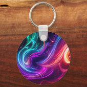 Cosmic Flowing Swirls Sleutelhanger (Achterkant)