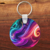 Cosmic Flowing Swirls Sleutelhanger (Voorkant)