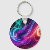 Cosmic Flowing Swirls Sleutelhanger (Achterkant)