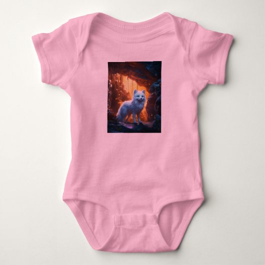 Cosmic Fluff Baby Bodysuit – Schattige buitenaards (Voorkant)