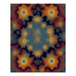 Cosmic Foam Fractal Blob Slide Perfect Poster