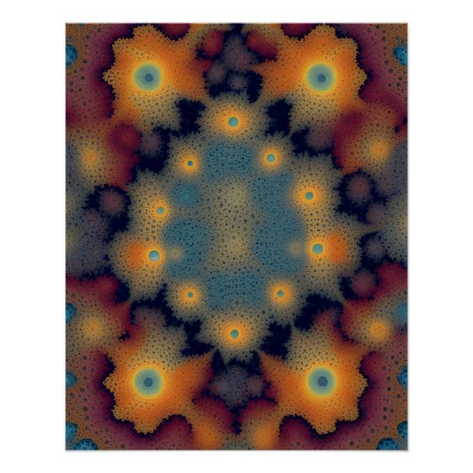 Cosmic Foam Fractal Blob Slide Perfect Poster (Voorkant)