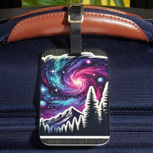 Cosmic Forest: Galaxy Meets Nature Bagagelabel (Voorkant Insitu 2)