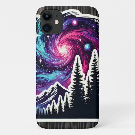 Cosmic Forest: Galaxy Meets Nature Case-Mate iPhone Case (Achterkant)