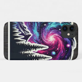 Cosmic Forest: Galaxy Meets Nature Case-Mate iPhone Case