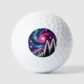 Cosmic Forest: Galaxy Meets Nature Golfballen (Voorkant)