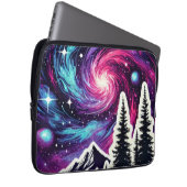 Cosmic Forest: Galaxy Meets Nature Laptop Sleeve (Voorkant Rechts)