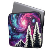 Cosmic Forest: Galaxy Meets Nature Laptop Sleeve (Voorkant Links)