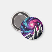 Cosmic Forest: Galaxy Meets Nature Magneet (Voorkant / Achterkant)