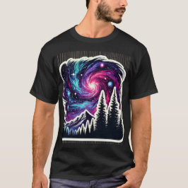Cosmic Forest: Galaxy Meets Nature T-shirt