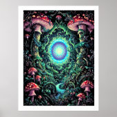 Cosmic Forest Portal – Journey Beyond the Veil Poster (Voorkant)