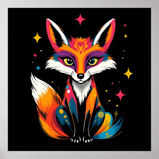 Cosmic Fox Poster (Voorkant)