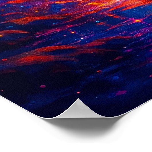 Cosmic Fox voor Galaxy Sky Fantasy Animal Poster (Hoek)