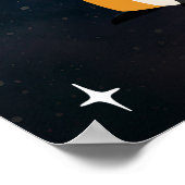 Cosmic Fox Wild Een Roze Meisje Kwekerij Poster (Hoek)