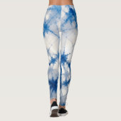 Cosmic Fractal Energy Art | Blue Geometric Abstrac Leggings (Achterkant)