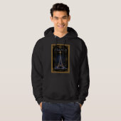Cosmic France Eiffel Tower Celestial Art Hoodie (Voorkant volledig)