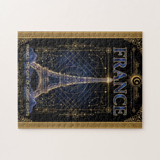 Cosmic France Eiffel Tower Celestial Art Legpuzzel (Horizontaal)