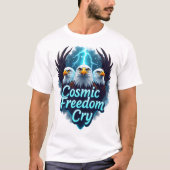 Cosmic Freedom Cry — Triple Eagle Lightning Tee T-shirt (Voorkant)