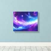 Cosmic Galaxy Art Canvas Afdruk (Insitu (Houten vloer))
