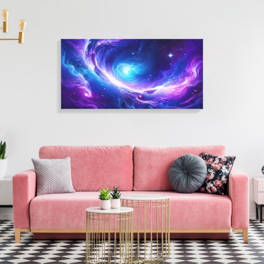 Cosmic Galaxy Art Canvas Afdruk (Insitu (Woonkamer))