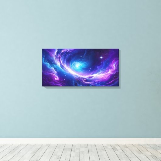 Cosmic Galaxy Art Canvas Afdruk (Insitu (Houten vloer))