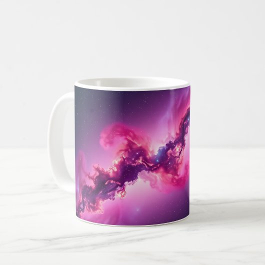 Cosmic Galaxy Art Mug – Deep Space Nebula Design Koffiemok (Voorkant links)