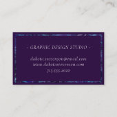 Cosmic Galaxy | Blauw Paars en roze licht Visitekaartje (Achterkant)