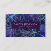 Cosmic Galaxy | Blauw Paars en roze licht Visitekaartje (Voorkant)