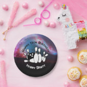 Cosmic Galaxy Bowling Birthday Party Papieren Bordje (Feest)