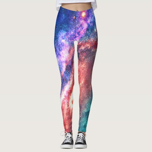 Cosmic Galaxy Dream Art Leggings (Voorkant)