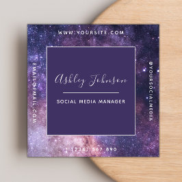 Cosmic Galaxy Futuristic Moderne Social Media Spac Vierkante Visitekaartje