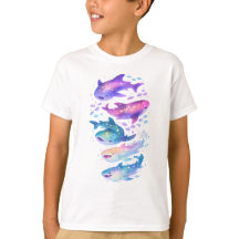 Cosmic Galaxy Haaien T-Shirt