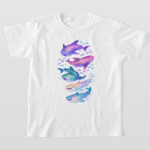 Cosmic Galaxy Haaien T-Shirt
