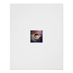 Cosmic Galaxy Latte Wervelposter Perfect Poster