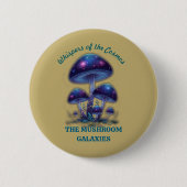 Cosmic Galaxy Mushrooms • Whimsical Fantasy Fungi  Ronde Button 5,7 Cm (Voorkant)