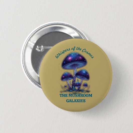 Cosmic Galaxy Mushrooms • Whimsical Fantasy Fungi  Ronde Button 5,7 Cm (Voorkant /achterkant)