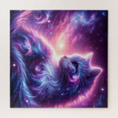 Cosmic Galaxy Mystical Feline Celestial Legpuzzel (Horizontaal)