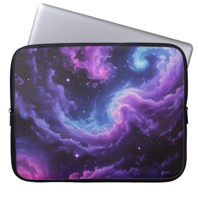 Cosmic Galaxy Nebula Abstract Space Art Design Laptop Sleeve (Voorkant)