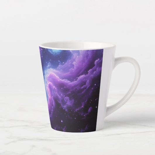 Cosmic Galaxy Nebula Abstract Space Art Design Latte Mok (Rechts)