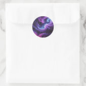 Cosmic Galaxy Nebula Abstract Space Art Design Ronde Sticker (Tas)